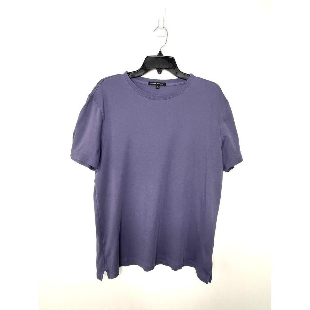 Robert Barakett Georgia Crewneck T-Shirt L Cool Grape Pima